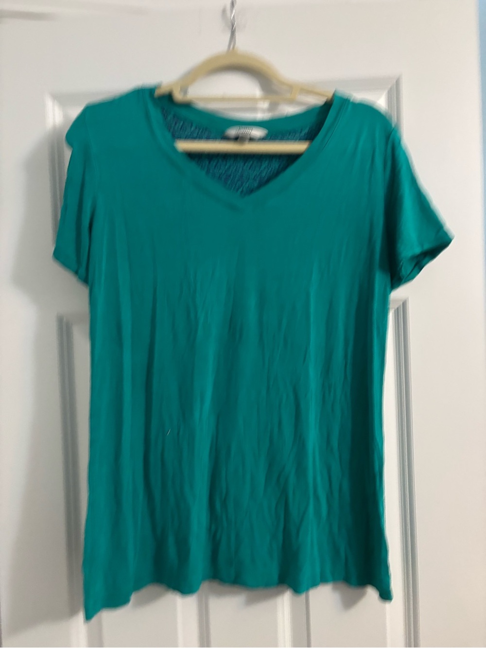 Soma Teal V-Neck Short Sleeve Tee